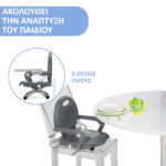 Chicco Φορητό Καρεκλάκι Φαγητού Πλαστικό για Καρέκλα Pocket Snack Dark Grey - Image 2