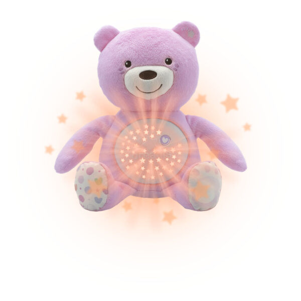 Chicco Βρεφικό Αρκουδάκι με Προβολέα Baby Bear Ροζ Για 0+