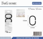 Κρίκοι κουρτίνας μπάνιου - Black - 21803 - Image 2