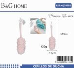 Σφουγγάρια μπάνιου δίχτυ σε σετ 6Χ - Light Pink - 26186 - Image 2