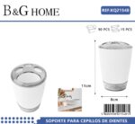 Θήκες οδοντόβουρτσας πλαστικές σε σετ 5Χ - White - 21548 - Image 2