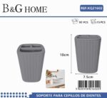 Θήκες οδοντόβουρτσας πλαστικές σε σετ 5Χ - Grey - 21602 - Image 2