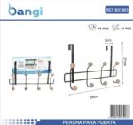 Μεταλλική κρεμάστρα πόρτας 4 θέσεων - 57903 - Image 2