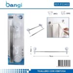 Κρεμάστρα πετσέτας μπάνιου ράγα με βεντούζες - 76cm - 03465 - Image 2