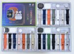 Σετ Smartwatch με ασύρματα ακουστικά Bluetooth & 7 λουράκια - T2000 UItra - 814130 - Black - Image 2