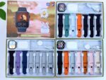 Σετ Smartwatch με ασύρματα ακουστικά Bluetooth & 7 λουράκια - S3000 Pro Max - 814093 - Orange - Image 2