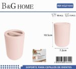 Θήκες οδοντόβουρτσας πλαστικές σε σετ 5Χ - Light Pink - 21644 - Image 2