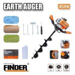 Τριβέλα εδάφους βενζίνης - 1850W/2.5HP - 198510 - Finder - Image 2