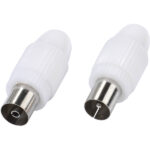 VIVANCO COAX PLUG SET FOR AERIAL white