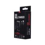 MAXLIFE TRAVEL FAST CHARGER 2.1A + MICRO USB DATA CABLE black - Image 2