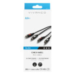 VIVANCO AUDIO CONNECTION CABLE 2X RCA TO 2X RCA 2.5m black - Image 2