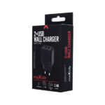 MAXLIFE TRAVEL FAST CHARGER 2 USB PORTS 2.4A black - Image 2