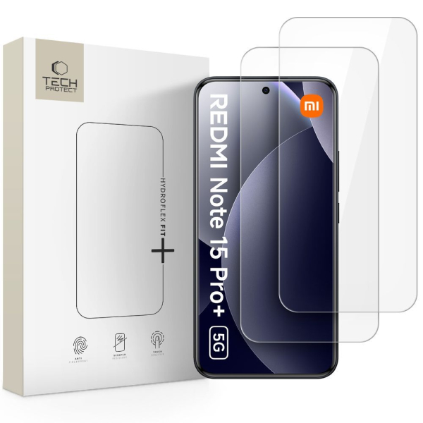 TECH-PROTECT HYDROFLEX GLASS 2-PACK XIAOMI REDMI NOTE 15 PRO PLUS 5G / POCO M8 PRO clear