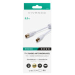 VIVANCO ANTENNA CABLE 100dB FERRITE 5m white - Image 2