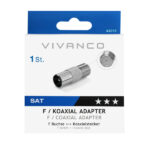 VIVANCO AERIAL COAX PLUG TO SOCKET ADAPTER - Image 2