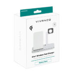 VIVANCO QI STAND 10W CHARGER WITH APPLE WATCH HOLDER white - Image 2