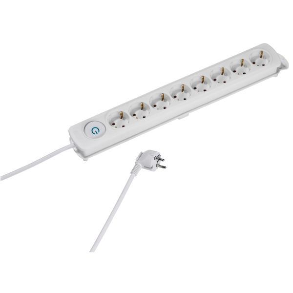 VIVANCO 8WAY (8XSchuko) WITH SHUTTER ΠΟΛΥΠΡΙΖΟ 1.4m white