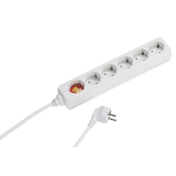 VIVANCO 6WAY (6XSchuko) ΠΟΛΥΠΡΙΖΟ 1.4m white