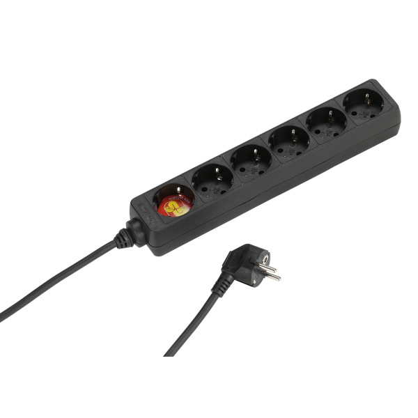 VIVANCO 6WAY (6XSchuko) ΠΟΛΥΠΡΙΖΟ 1.4m black