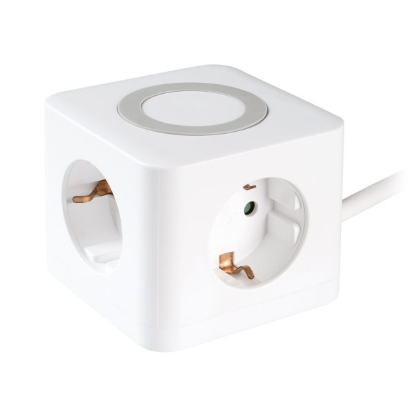 VIVANCO CUBE POWER STRIP WITH 3X SCHUKO SOCKETS + 2X USB + 1X TYPE C 1.4m