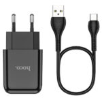 HOCO TRAVEL CHARGER N2 2A + DATA CABLE TYPE C black - Image 2
