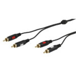 VIVANCO AUDIO CONNECTION GOLD PLATTED CABLE 2x RCA to 2x RCA 1.8m black