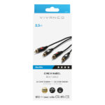VIVANCO AUDIO CONNECTION GOLD PLATTED CABLE 2x RCA to 2x RCA 1.8m black - Image 2