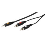VIVANCO AUDIO CONNECTION 3.5mm JACK CABLE to 2x RCA 2.5m black