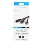 VIVANCO AUDIO CONNECTION 3.5mm JACK CABLE to 2x RCA 2.5m black - Image 2