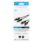 VIVANCO AUDIO EXTENSION CABLE 2x RCA to 2x RCA 2.5m black - Image 2