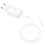 HOCO TRAVEL CHARGER N2 2A + DATA CABLE LIGHTNING white - Image 2