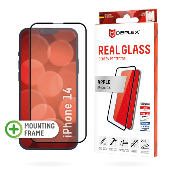 DISPLEX REAL GLASS 3D FULL GLUE IPHONE 13 / 13 PRO / 14 / 16E / 17E black