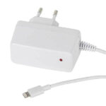 VIVANCO TRAVEL CHARGER MFI 2.4A LIGHTNING FIXED white