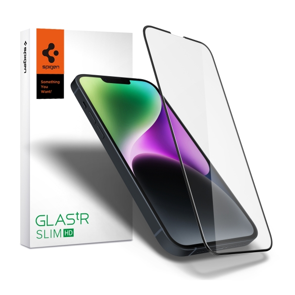 SPIGEN GLAS.tR FULL FACE TEMPERED GLASS IPHONE 14 PRO black
