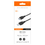 VIVANCO EXTENTION USB 3.1 A PLUG to USB A SOCKET 1.5m black - Image 2