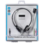 VIVANCO STEREO HEADPHONES PC 3.5mm WITH MIC black - Image 2