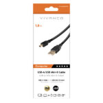 VIVANCO DATA CABLE USB 2.0 TO MINI USB 1.8m black - Image 2