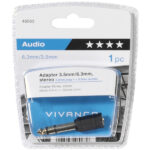 VIVANCO AUDIO ADAPTER 6.3mm TO 3.5mm COMPACT TYPE gold - Image 2