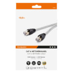 VIVANCO CAT6 UTP NETWORK ETHERNET CABLE RJ45 10m GOLD CONTACTS transparent - Image 2