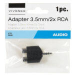 VIVANCO AUDIO ADAPTER 3.5mm TO 2X RCA black - Image 2