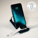 Ksix Qi STATION 3IN1 CHARGER FOR SMARTPHONE, AIRPODS, APPLE WATCH(series 1-7) FAST CHARGE Black - Image 3