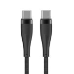 MAXLIFE TYPE C TO TYPE C NYLON DATA CABLE 60W 1m black - Image 2