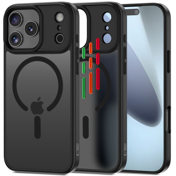 TECH-PROTECT MAGMAT XT 4-SET MAGSAFE CASE IPHONE 17 PRO matte black backcover