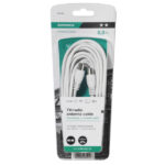 VIVANCO ANTENNA CABLE 5m COAX PLUG-COAX SOCKET 90 dB white - Image 2