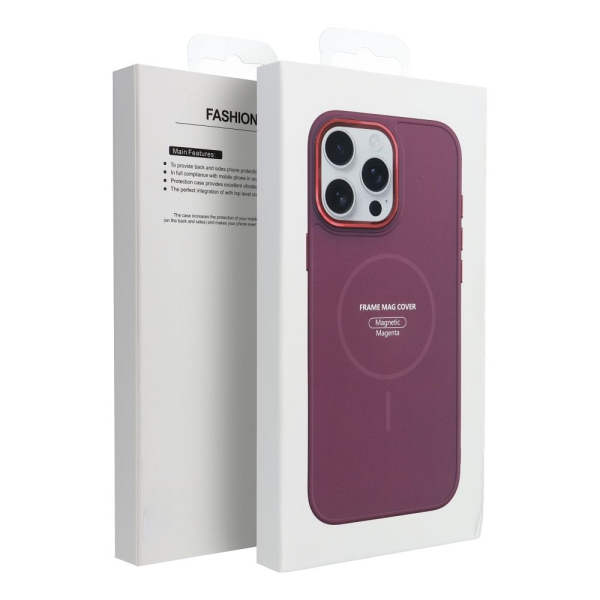 iS METALLIC FRAME MAG COVER IPHONE 17 AIR pink backcover
