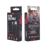 MAXLIFE FAST REINFORCED LIGHTNING DATA CABLE 1m 2A black