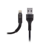 MAXLIFE FAST REINFORCED LIGHTNING DATA CABLE 1m 2A black - Image 2