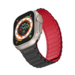 TECH-PROTECT REPLACMENT MAGNETIC ICONBAND FOR APPLE WATCH 4/5/6/7/9/SE (42/44/45/49 MM) black-red - Image 2
