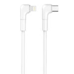 MAXLIFE ANGLED TYPE C TO LIGHTNING DATA CABLE 1m 27W white - Image 2
