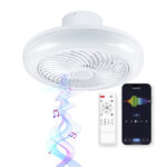 KSIX LIGHT CEILING SIROCO WITH FAN AND SPEAKER RGBIC CCT 46cm white - Image 4